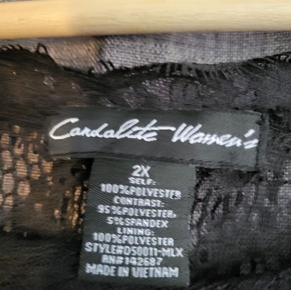 Candalite women's maxi dress black lace 2X NWOT - Picture 4 of 9